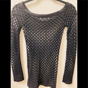 Black Fishnet Cover Up